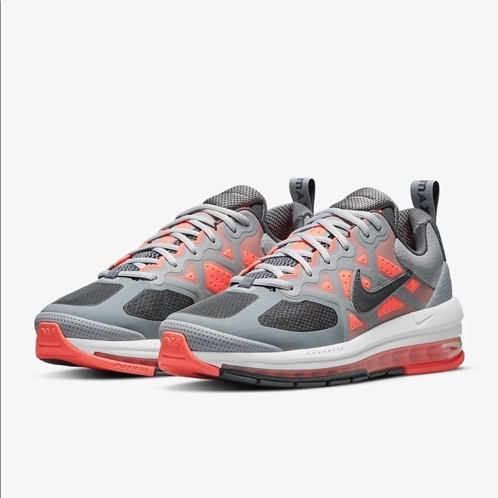 New Nike Air Max Genome Smoke Grey and Bright Mango Men Size 6.5 Women size 8